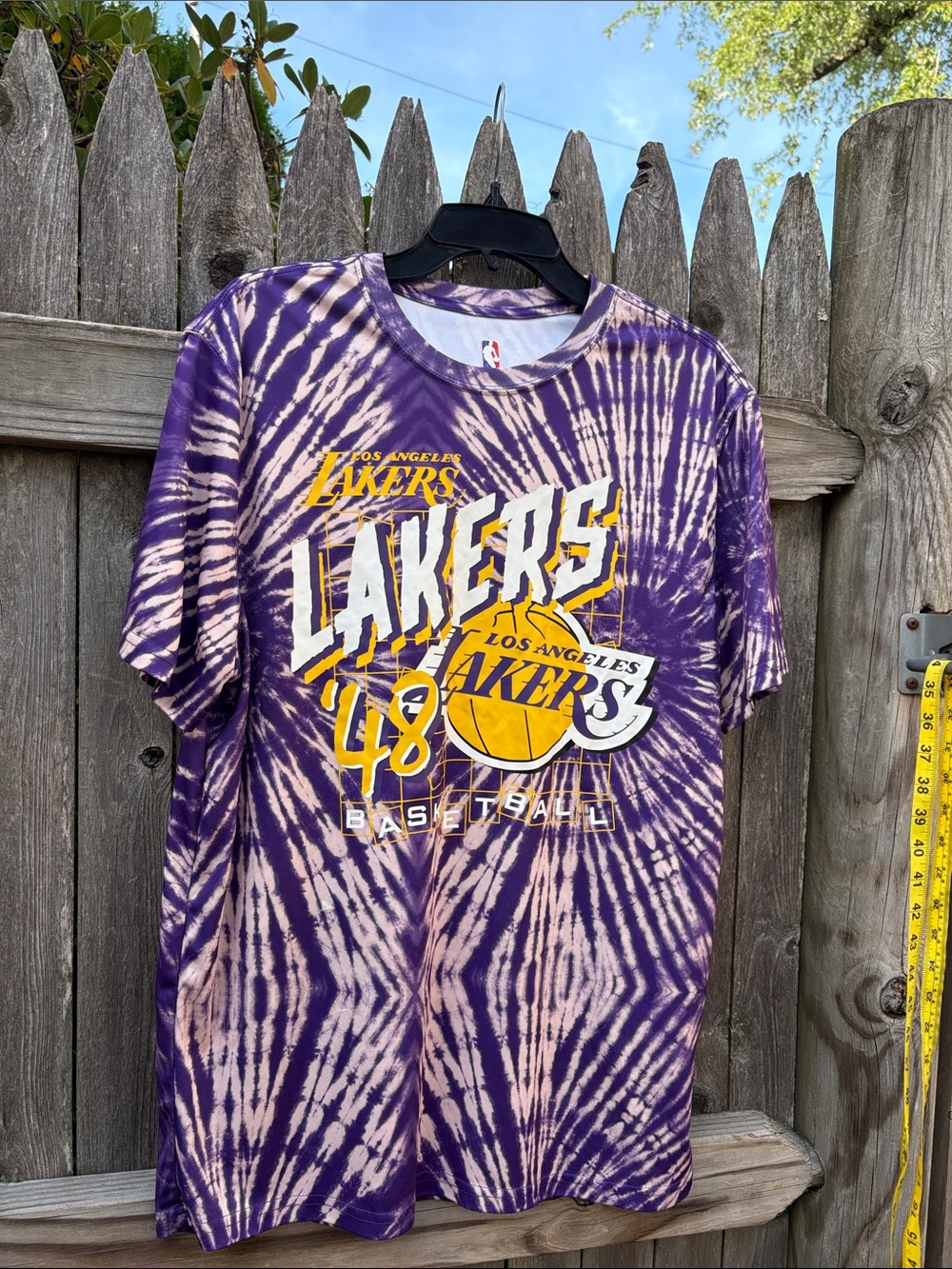 NBA large Lakers purple tye dye tee!